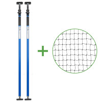 Katzenschutznetz + 2 Teleskopstützen im Set