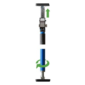 Katzenschutznetz + 2 Teleskopstützen im Set Katzenschutznetz Transparent 3 x 2 m Teleskopstützen Blau 65-115 cm