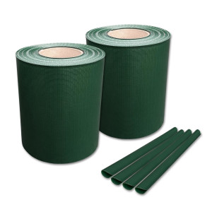 2 Rollen Sichtschutzstreifen 19 cm x 50 m RAL 6005,...