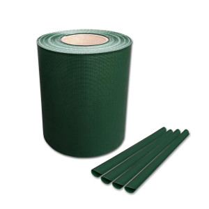 1 Rolle Sichtschutzstreifen 19 cm x 50 m RAL 6005,...